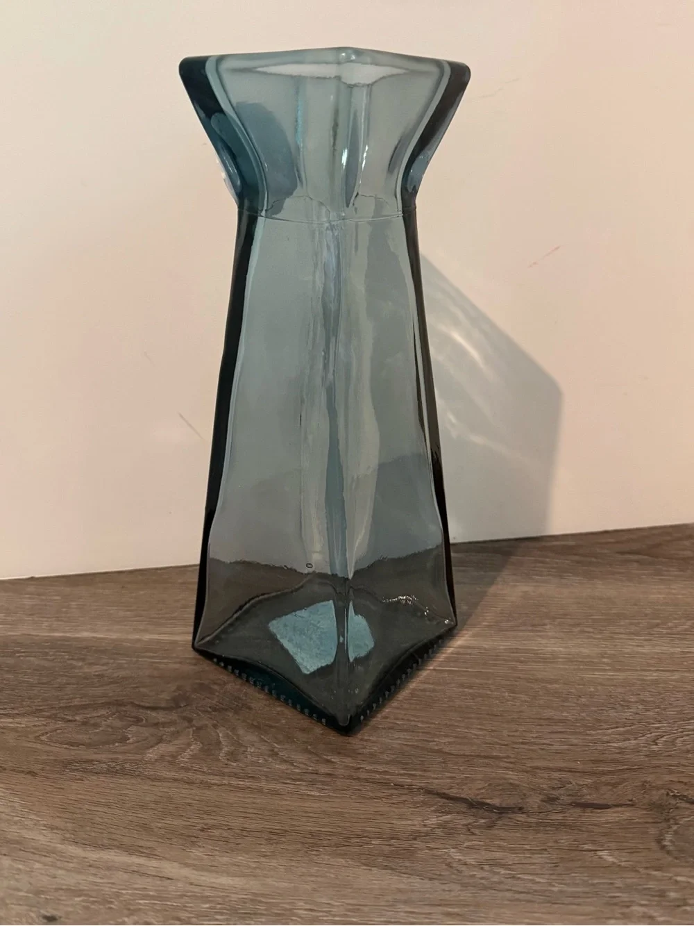 Gorgeous Blue Recycled Glass Vase- Made in Spain- NWT